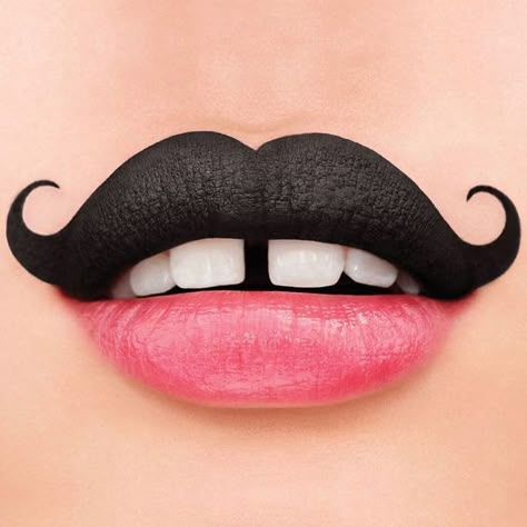 Nice Lips, Lipstick Art, Smink Inspiration, Moustaches, Lip Designs, Halloween Make Up, Lip Art, Fantasy Makeup, Costume Makeup