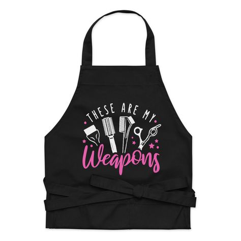 Hairstylist Apron, Funny Hairdresser Apron, Hairdresser Gifts For Women, Hair Stylist Gift, Apron For Hairdresser, Gift For Hairdresser An apron is just a superhero cape on backwards--it protects the wearer and can be a stylish addition to the outfit. With its adjustable straps and large front pocket, the apron will serve as a functional kitchen accessory for any food making. 100% organic cotton Fabric weight: 7.08 oz/yd² (240 g/m²) Adjustable straps Large front pocket in the front with 2 compar Hair Stylist Apron Ideas, Hair Dresser Apron, Hair Stylist Gifts Ideas, Hairdresser Apron, Gift For Hairdresser, Cosmetics Illustration, Hairstylist Apron, Apron Funny, Stylists Aprons