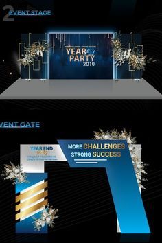 Event Backdrop Design, Stage Backdrop Design, Year End Party, Event Booth Design, Event Entrance, Design Stage, Corporate Event Design, Illustration Architecture, Event Booth