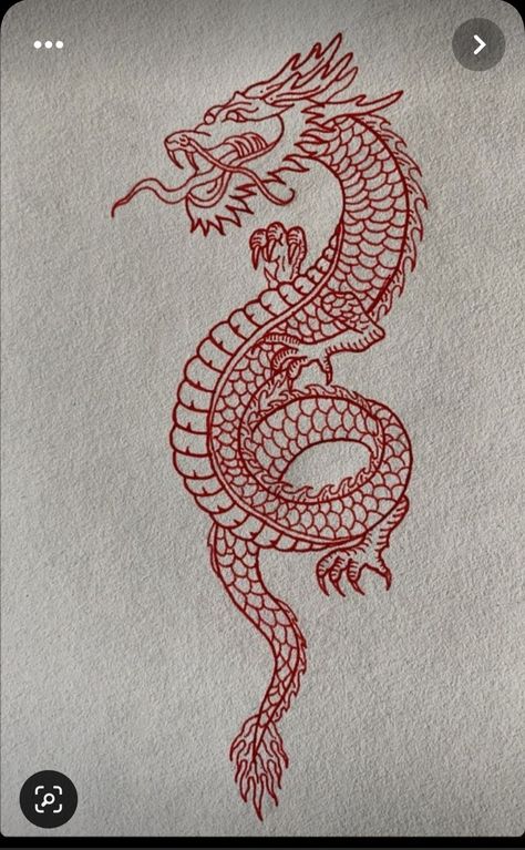 Aa Tattoos, Red Dragon Tattoo, Around Arm Tattoo, Chinese Dragon Tattoos, Red Ink Tattoos, Red Tattoos, Spiritual Tattoos, Classy Tattoos, Line Art Tattoos