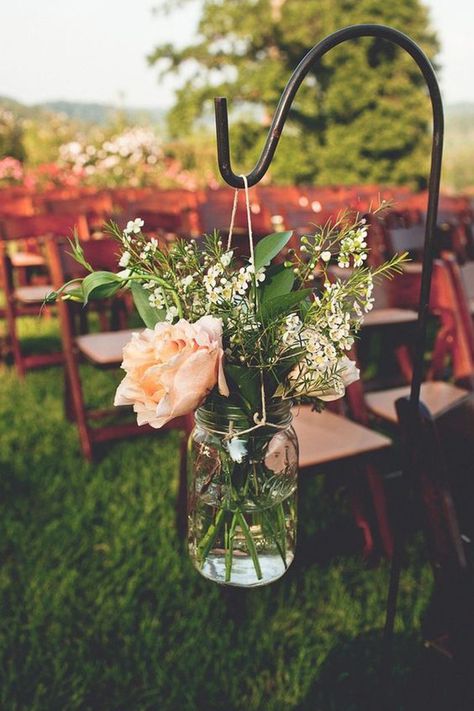 Ceremony Aisle, Rustic Farm Wedding, Enchanted Forest Wedding, Wedding Aisle Decorations, Mason Jar Wedding, Ideas Backyard, Outdoor Wedding Decorations, Aisle Decor, Wedding Aisle