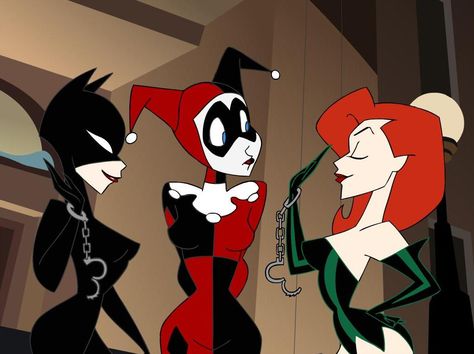 Gotham City Sirens, Joker Y Harley Quinn, Trio Costumes, Trio Halloween Costumes, Gotham Girls, Harley Quinn Comic, Image Swag, Mary Sue, Harley Quinn Art