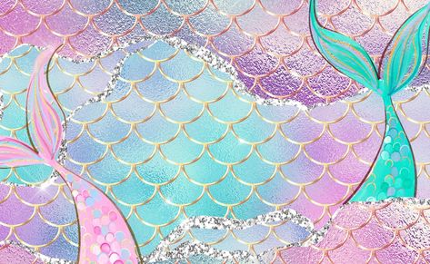 Mermaid Border Frame, Mermaid Tarpaulin Layout, Birthday Tarpaulin Background, Mermaid Wallpaper Backgrounds, Birthday Tarpaulin Design, Tarpaulin Design, Mermaid Party Invitations, Mermaid Background, Mermaid Cake Topper