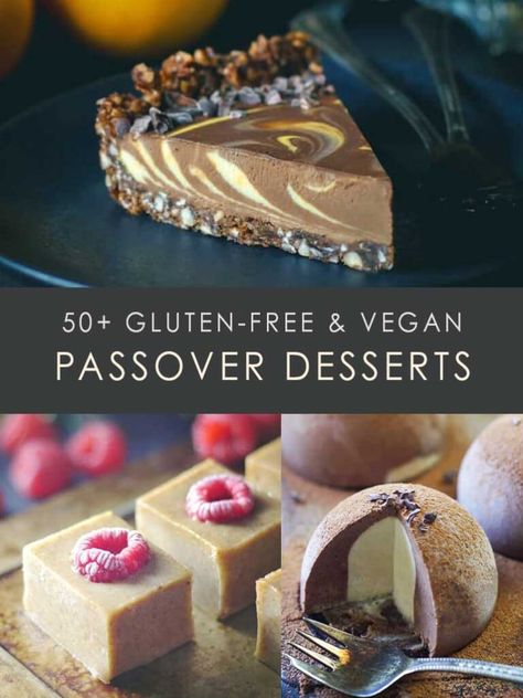 Gluten Free Passover Desserts, Passover Dessert Recipes, Vegan Passover, Chocolate And Orange Tart, Passover Recipes Dessert, Chocolate Covered Bananas Frozen, Raw Vegan Cheesecake, Raw Cheesecake, Passover Desserts