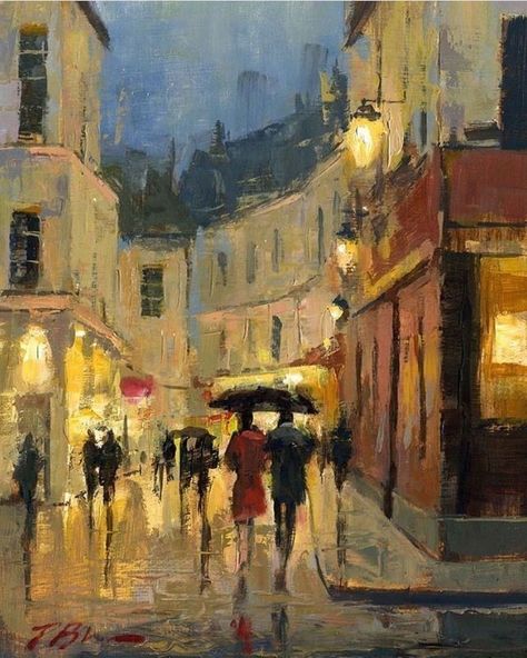 A Level Art Sketchbook, Paris Painting, Street Painting, 수채화 그림, Paris Art, A Level Art, Night Painting, Aesthetic Painting, City Street