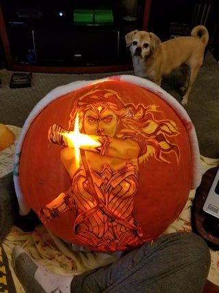 Pumpkin Carving, Wonder Woman, Wonder, Carving, Halloween, Art