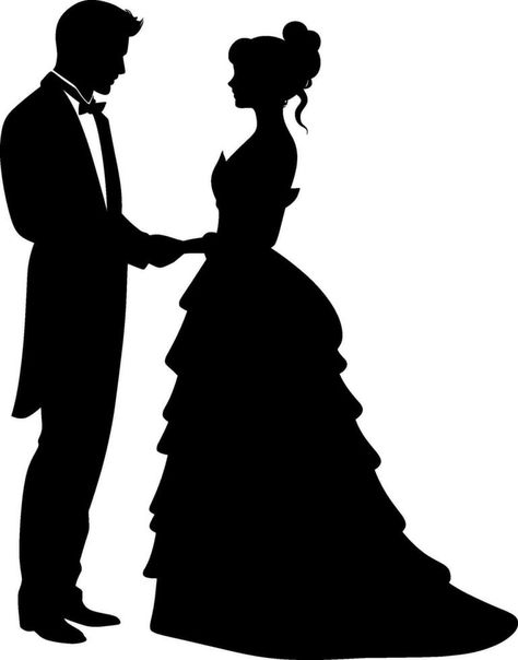 AI generated romantic couple silhouette. silhouette of couple at wedding. AI generated illustration. Wedding Silhouette Couple, Silhouette Of Couple, Couple Logo, Bubble Drawing, Couple Silhouette, Wedding Silhouette, Laser Cut Wedding, Wedding People, Cityscape Photos