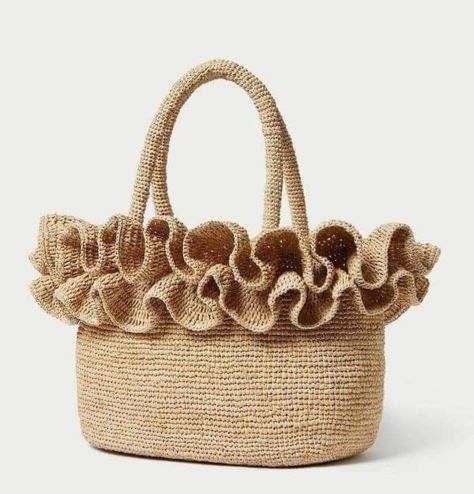 Raffia Crochet, Sac Diy, Crochet Bags Purses, Raffia Bag, Bag Ideas, Crochet Tote, Jute Bags, Beach Bags, Crochet Bag Pattern