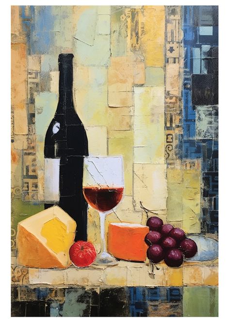 Wine Paintings, Cheap Artwork, Cheese And Wine, Wine Painting, Galaxies Wallpaper, Alfresco Dining, Floral Wallpaper Phone, Diy Artwork, Wallpaper Phone