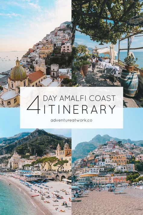 Amalfi Coast Guide: 4 Days in Paradise - Adventure at Work Amalfi Coast Food, Amalfi Coast Guide, Amalfi Coast Towns, Amalfi Coast Itinerary, Food Italy, Italy Trip Planning, Amalfi Coast Travel, Amalfi Coast Italy, Voyage Europe