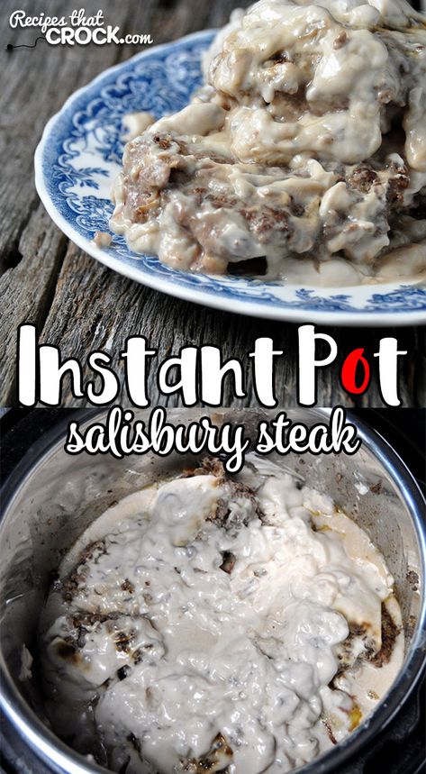 I’ve loved Salisbury Steaks since I was a kid. I never knew I could make them so easily in my Instant Pot! So, of course, I had to share with you this Instant Pot Salisbury Steak recipe! Salisbury Steak Easy, Instant Pot Salisbury Steak, Salisbury Steaks, Easy Salisbury Steak, Slow Cooker Salisbury Steak, Cube Steak Recipes, Salisbury Steak Recipes, Electric Pressure Cooker Recipes, Easy Hamburger