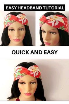 Headband Sewing, Pola Topi, Hair Bands Diy, Sewing Headbands, Beginners Sewing, Girls Hair Bows Diy, Diy Hair Scrunchies, Tutorial Sewing, Scrunchies Diy