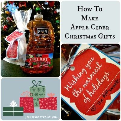 How To Make Homemade Apple Cider Christmas Gifts with Printable Tags - Jasey's Crazy Daisy Mulled Cider Gift, Cilantro Lime Vinaigrette, Cafe Rio, Birthday Tracker, Homemade Apple Cider, Neighbor Christmas Gifts, Lime Vinaigrette, Crazy Daisy, Hot Apple Cider