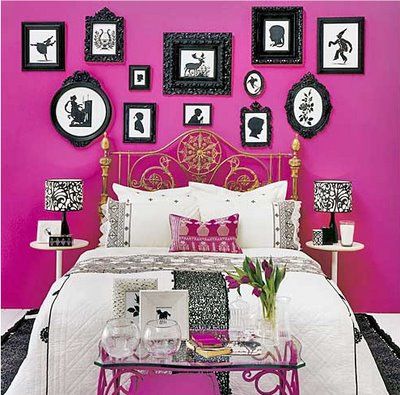 Pink Headboards, Magenta Walls, Style Baroque, Salon Style, Pink Room, Pink Walls, Beautiful Bedrooms, Headboards, Dream Bedroom