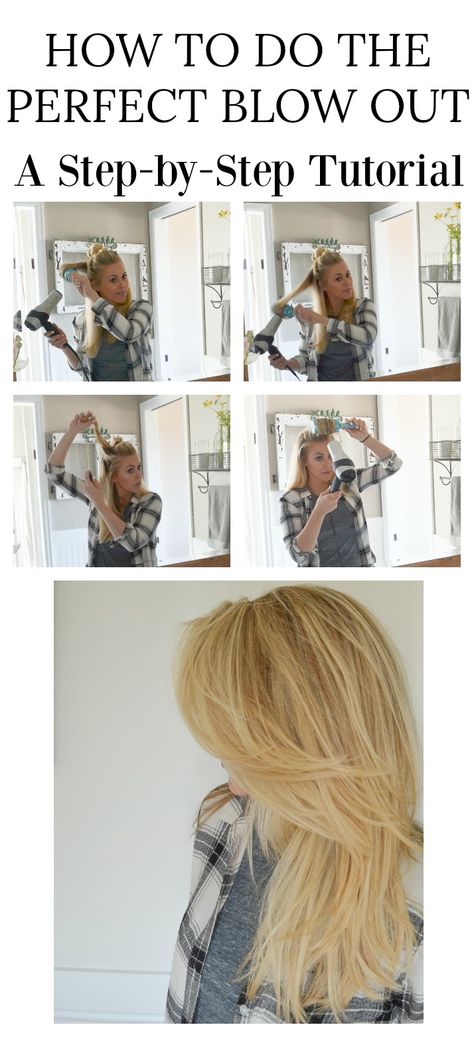 How To Style Long Layered Hair At Home, How To Do A Hair Blow Out At Home, Easy Way To Blow Out Hair, Easy Diy Blowout, How To Do The Perfect Blowout, Step By Step Blowout, What Is A Blowout Hair, Self Blowout Hair, Home Blowout Diy