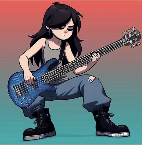 Industrial Music Aesthetic, Electric Guitar Anime, Chicas Punk Rock, Pale Waves, Guitar Drawing, Rocker Chick, Rocker Girl, Rock Girl, Guitar Girl