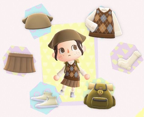 Animal Crossing Mabel Sisters Ideas, Able Sisters Animal Crossing Design Codes, Acnh Outfits Ideas Able Sisters, Acnh Able Sisters Design, Able Sisters Acnh, Acnh Dark Academia, Able Sisters, Acnh Fashion, Island Outfits