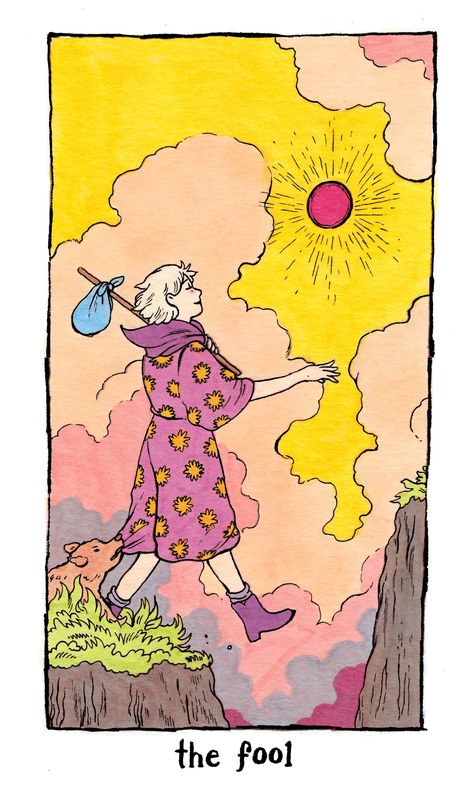 Tillie Walden on Twitter: "The Fool! Adventure is out there!… " Tillie Walden, Tarot The Fool, Free Tarot Cards, The Magician Tarot, Learning Tarot Cards, Witch Tarot, Online Tarot, Free Tarot, Tarot Cards Art