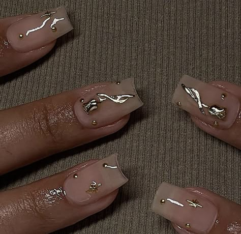 Classy Acrylic Nails, Short Square Acrylic Nails, Nail Tattoo, Acrylic Nails Coffin Short, Short Acrylic Nails Designs, Nails Gel, Birthday Nails, Square Acrylic Nails, Minimalist Nails