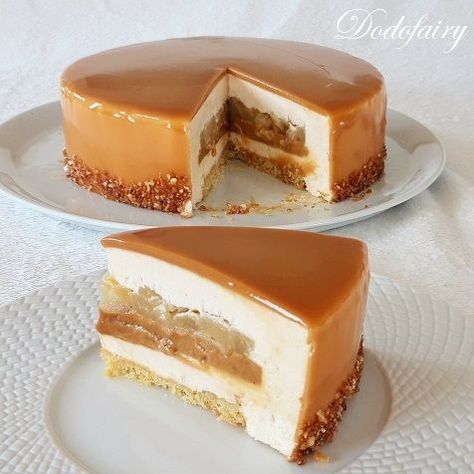 Gbbo Recipes, Entremet Recipe, Caramel Apple Desserts, Caramel Pudding, Caramel Desserts, Fancy Desserts, Köstliche Desserts, Instant Pudding, Apple Desserts