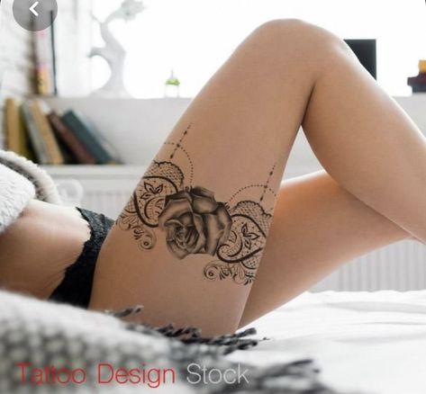 Lace Garter Tattoos, Tattoos For Women On Thigh, Pearl Tattoo, Garter Tattoo, Quality Drawing, Marquesan Tattoos, Tattoo Zeichnungen, Geometric Tattoos, Original Tattoos