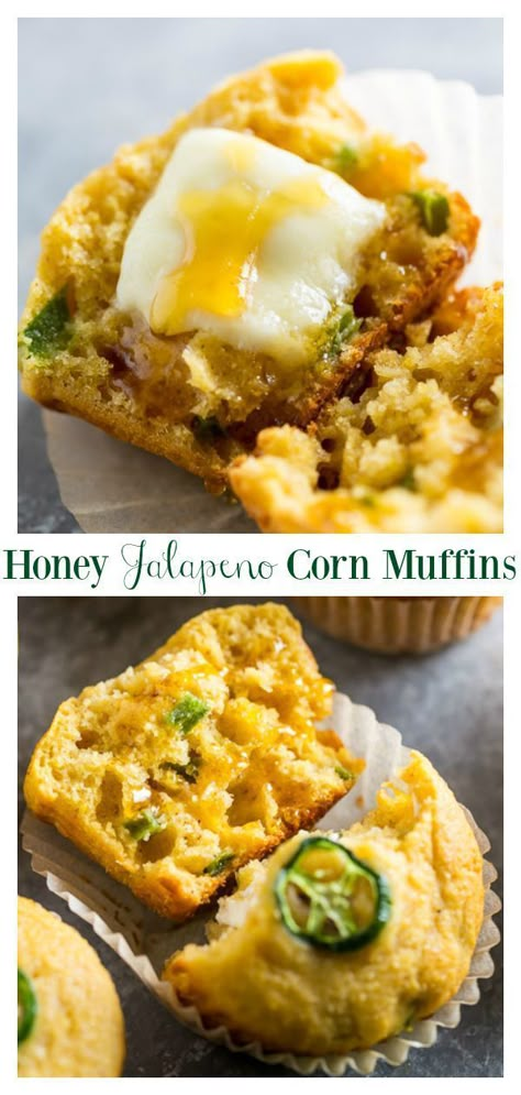 Honey Jalapeno Cornbread, Biscuit Recipe Ideas, Honey Jalapeno, Savory Cornbread, Cornbread Muffins Recipe, Jalapeño Cornbread, Biscuits Recipes, Baker By Nature, Simple Muffin Recipe