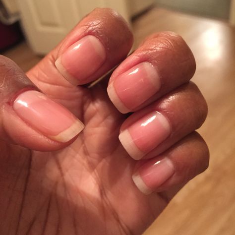 Clear shellac manicure. Natural Nails Wide Nail Bed, Clear Shellac Nails, Clear Manicure, Manicure Clear, Natrual Nails, Bare Nails, Natural Nails Manicure, Nails Shellac, Long Natural Nails