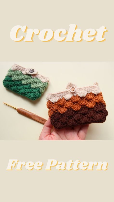 Crochet Cardholder, Crochet Hook Pouch, Crochet Card Pouch, Crochet Hooks Case, Knit Decor, Pouch Ideas, Crochet Hook Case, Pine Leaf, Crochet Business