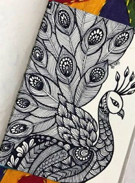 Mandala art ideas creative Mandala Art Nature, Kalamkari Drawing Easy, Sketch Pen Art Doodles, Zentangle Drawings Beautiful, Unique Zentangle Drawings, Mandala Sketch, Easy Mandala Drawing, Boho Art Drawings, Mandala Art Therapy