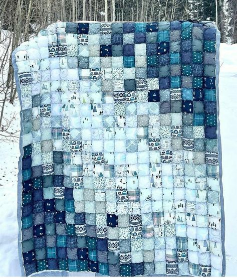 Puffed Quilt Blanket, Bubble Quilts Ideas, Puff Quilt Crochet, Quilt Puff Blanket, Bubble Blanket Diy Puffy Quilt, Puffy Blanket Puff Quilt, Baby Puff Quilt, Biscuit Quilt, Puffy Quilt