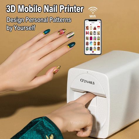 Imprimante d'ongles mobile 3D intelligente, modèle Dallas, machine numérique d'art d'ongle, Nail Printer Machine, Digital Nail Art, Nail Art Printer, Fall Nails 2022, Smart Nails, Nail Printer, 3d Mobile, Mobile Nails, Mini Printer