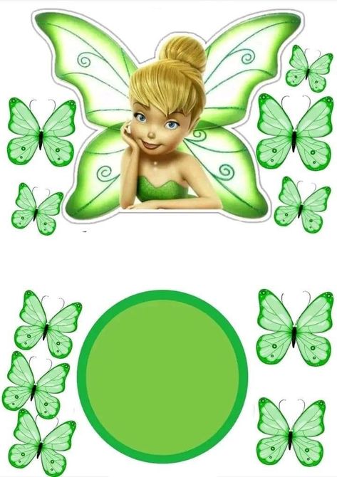 Tinkerbell Cake Topper, Tinkerbell Cake, Happy Birthday Princess, Cake Templates, Mickey Mouse Pictures, Cake Topper Printable, Mouse Pictures, Birthday Cake Topper Printable, Fairy Birthday