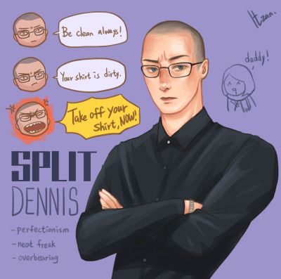 Split (Dennis) Split The Movie, Dennis Split, Hedwig Split, Billy Milligan, Split Movie, Scary Films, James Mcavoy, Movie Lines, Nerd Geek