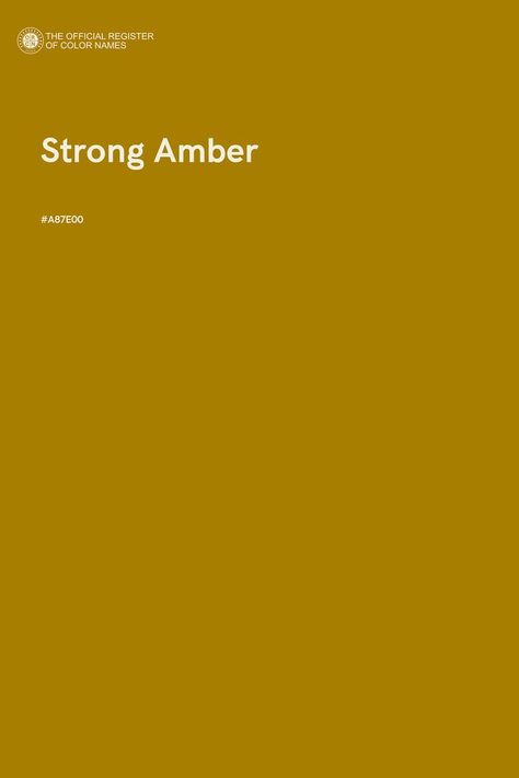 Strong Amber - Color Name of Hex #A87E00 Amber Color Palette, Ranger Station, Color Of The Day, Dark Autumn, Colour Combos, Nail Colours, Color Images, Warm Undertone, Paint Colours