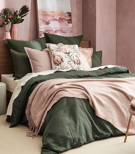 European Linen Quilt Cover Set - Thyme | Target Australia Target Australia, Superking Bed, Linen Quilt, European Linens, Quilt Cover Sets, King Beds, Queen Beds, Quilt Cover, Thyme