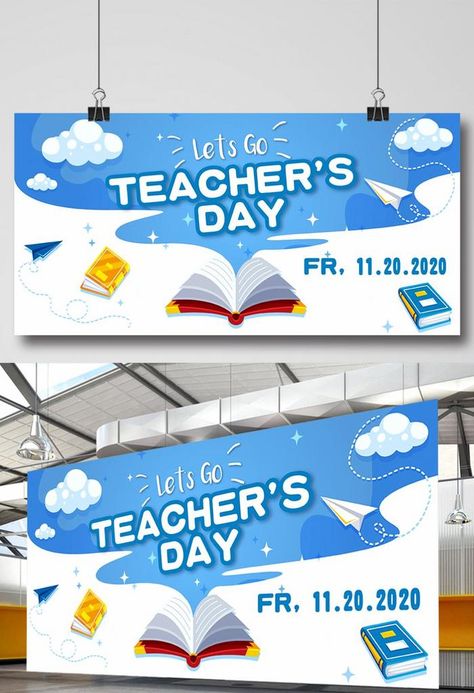 Vietnam Teachers Day Banner 20 11#pikbest#Templates Teachers Day Banner, Book Texture, Teachers Day Poster, Cloud Texture, Mothers Day Poster, Simple Texture, Pride Day, Happy Teachers Day, Teachers Day