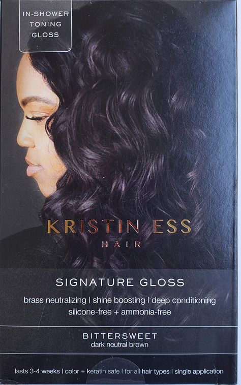 Kristin Ess Hair Signature Gloss Temporary Hair Color Kit - BitterSweet - Dark Neutral Brown>>> You can find more details by visiting the image link. (This is an affiliate link) #haircolor Kristin Ess Hair Gloss, Kristin Ess Hair, Kristin Ess, Hair Gloss, Temporary Hair Color, Color Kit, Deep Conditioning, Keratin, Beauty And Personal Care