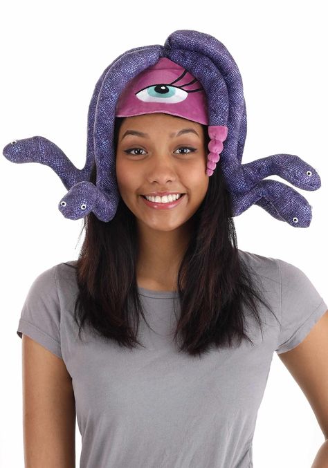 PRICES MAY VARY. Size: Standard MONSTER HAT: This animal hat is made of 100% polyester velour fabric and fiberfill stuffing, with a foam-backed skullcap as the hat base. The snake hat also features 6 fiberfill-stuffed snakes attached at the top center of the base and an embroidered eye on the forehead panel. HAND WASHABLE: This crazy hat should only be hand washed in order to maintain its quality and integrity. The size of these crazy hats for adults is standard, making them suitable for most pe Celia Costume, Monsters Inc Celia, Disney Monsters Inc, Monster Hat, Plush Hat, Monster Costumes, Disney Monsters, Hat Base, Crazy Hats