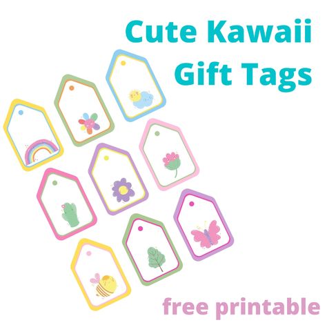 Cute Kawaii Gift Tags - free printable Gift Tag Template Free Printable, Gift Tag Template Free, Tag Template Free, Template Free Printable, Printable Gift Tags, Free Printable Gift Tags, Gift Tag Template, Free Gift Tags, Printable Kids