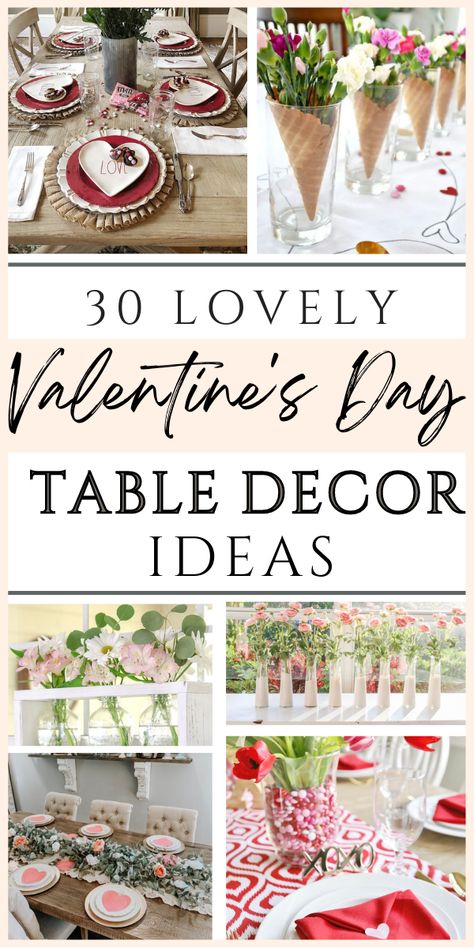 Dining Room Valentine Decor, Valentines Day Place Setting, Table Decorations For Valentines Day, Valentines Decorations For Home Table, Valentines Party Decorations Table, Valentines Day Banquet Church Table Decorations, Valentines Table Decor Ideas, Valentine Day Tablescapes, Simple Valentine Table Decor