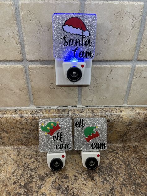 Santa Cam Night Light, Night Light Ideas, Elf Cam, Christmas Night Light, Santa Cam, Cricket Projects, Light Ideas, Christmas Night, Cricut Creations