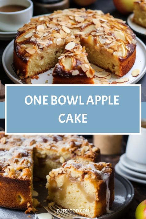 One Bowl Apple Cake One Bowl Apple Cake, Spiced Cake, Clean Eating Desserts, Apple Cake Recipes, Spice Cake, Gluten Free Cakes, Moist Cakes, Apple Cake, Paleo Dessert