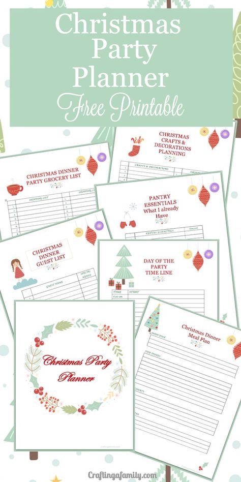 Christmas Party Planning Printable Planning Christmas Dinner, Party Planning Printable, Time Organization, Christmas Party Planner, Saving Plans, Planning Christmas, Christmas Party Planning, Party Planning Guide, Printable Forms