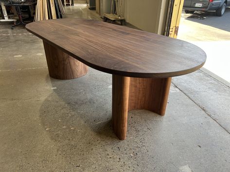 Verona — Kiwi WoodShop Mesa Oval, Custom Tables, Custom Furniture Design, Media Luna, Walnut Dining Table, Contemporary Table, Walnut Table, Oval Table Dining, Kitchen Dining Tables