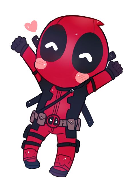 Deadpool Kawaii, Chibi Deadpool, Deadpool Cartoon, Deadpool Stickers, Derek Laufman, Cute Deadpool, Deadpool Y Spiderman, Deadpool Fan Art, Deadpool Drawing