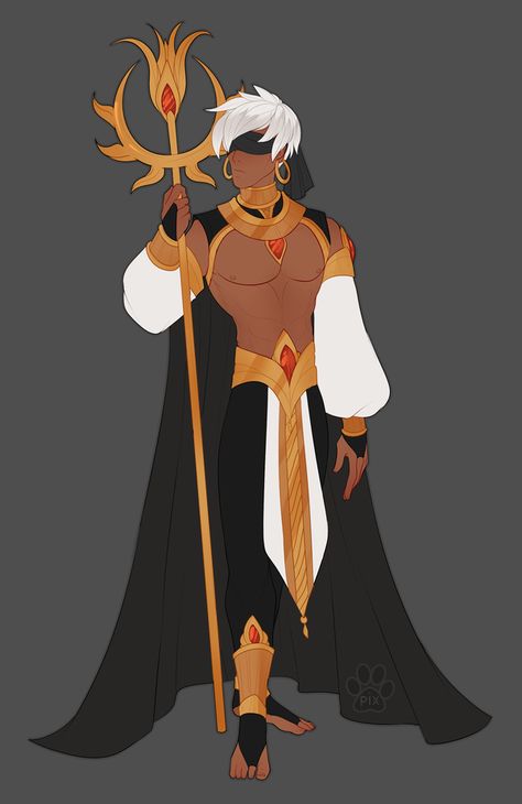 Sun God Outfit Male, God Clothes Design Male, Sun God Character Design, God Outfits Design, Egypt Clothes, Bust Drawing, Fox Dragon, Egyptian Outfit, God Clothes