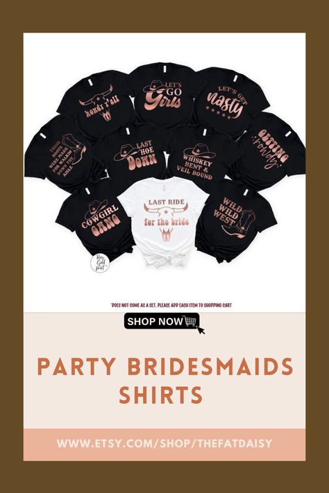 Brides Last Ride Brides Last Rodeo, Last Rodeo Party, Brides Last Ride, Last Hoedown, Last Rodeo Bachelorette Party, Rodeo Bachelorette Party, Cowgirl Bachelorette Shirts, Bridesmaids Shirts, Bachelorette T Shirts