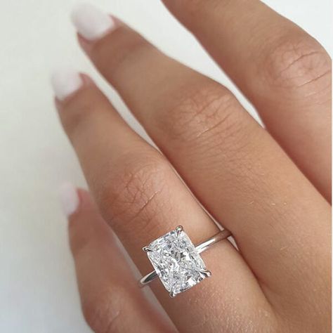 Cushion Engagement Ring Platinum, Elongated Cushion Engagement Ring, Elongated Cushion Cut Engagement Ring, Radiant Moissanite Engagement Ring, Engagement Ring Radiant, Engagement Ring Nature, Wedding Verses, Radiant Moissanite, Nature Engagement Ring