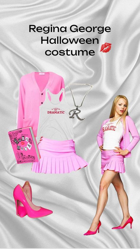 Regina George Halloween costume 💗💋🎃 #reginageorge #regina #meangirls #halloweencostume #halloween #easycostume Regina George Halloween Costume, Regina George Halloween, Blonde Halloween Costumes, Regina George, Easy Costumes, Halloween Costumes Makeup, Halloween Inspo, Costume Makeup, Mean Girls