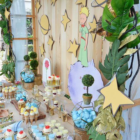 Le Petit Prince Party, Prince Party Theme, Prince Birthday Theme, Little Prince Party, Baptism Party Ideas, Prince Theme, Prince Party, Prince Birthday, Prince Baby Shower